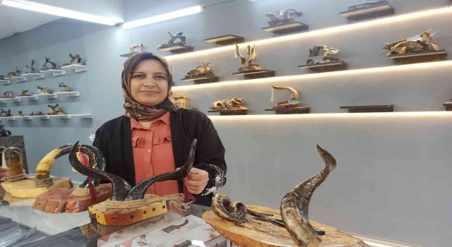 Mezbahadan çıkan boynuzlar süs eşyasına dönüşüyor