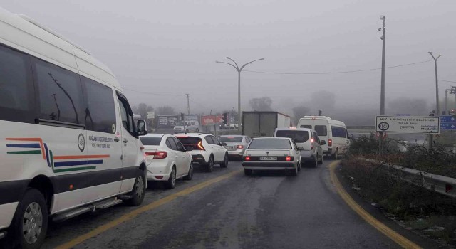 Muğlada yoğun sis ulaşımı etkiledi