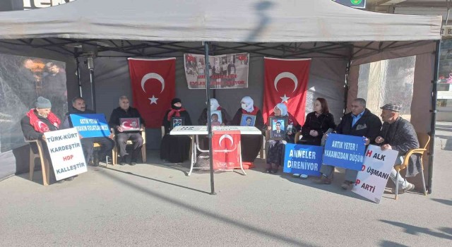 Muşta evlat nöbetine katılan ailelerin sayısı 44e yükseldi