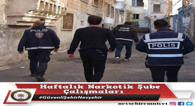 Nevşehirde 21 narkotik olayda 32 şahsa işlem yapıldı