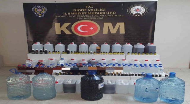 Niğdede 182 litre sahte alkol yakalandı: 3 gözaltı