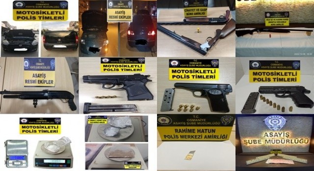 Osmaniyede asayiş uygulamalarında yakalanan 8 zanlı tutuklandı