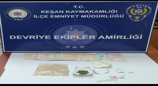 Polisin durdurduğu şüpheliden uyuşturucu çıktı