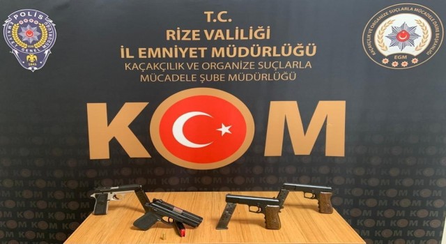 Rizede silah kaçakçılığı operasyonu: 2 gözaltı