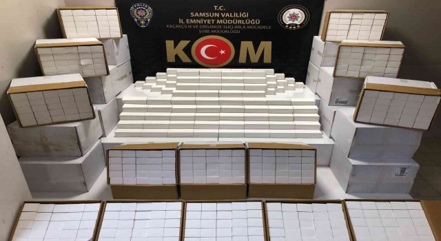 Samsunda 300 bin dal makaron ele geçirildi