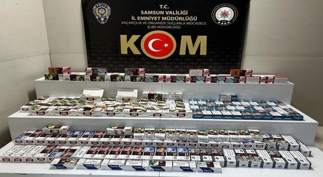 Samsunda 45 bin 900 dal makaron ele geçirildi