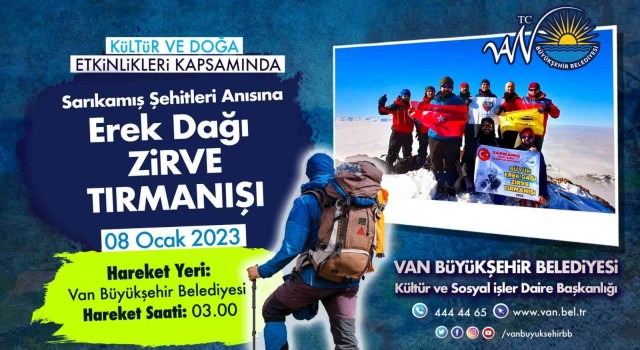 Sarıkamış Şehitleri için Erek Dağına tırmanış