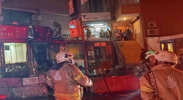 Şişlide motosiklet tamirhanesi alev alev yandı