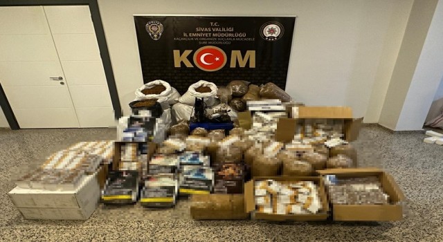 Sivasta 527 kilo kaçak tütün ele geçirildi