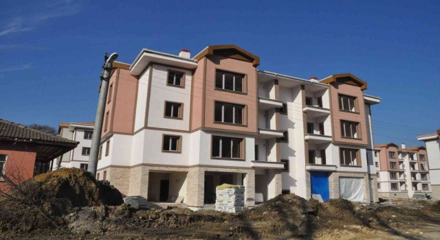 Taşkesti beldesinde yapılan TOKİlerde sona gelindi