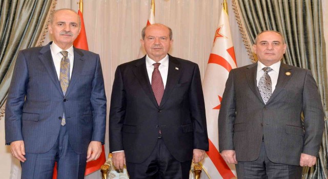 Tatar, AK Parti, UBP ve Yeni Azerbaycan Partisi heyetlerini kabul etti