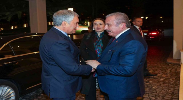 TBMM Başkanı Şentop, Rusya Devlet Duması Başkanı Volodin ile bir araya geldi