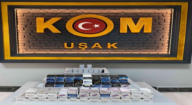 Uşakta 64 bin kaçak makaron ele geçirildi