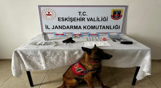 Uyuşturucu madde satıcısının evine narkotik köpeği ‘Bando ile baskın yapıldı