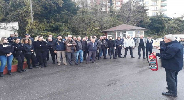 Zonguldak Emniyetinde yangın tatbikatı