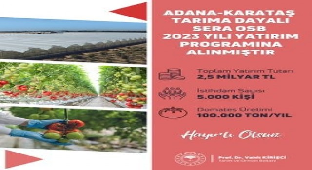 Adanaya dev yatırım müjdesi
