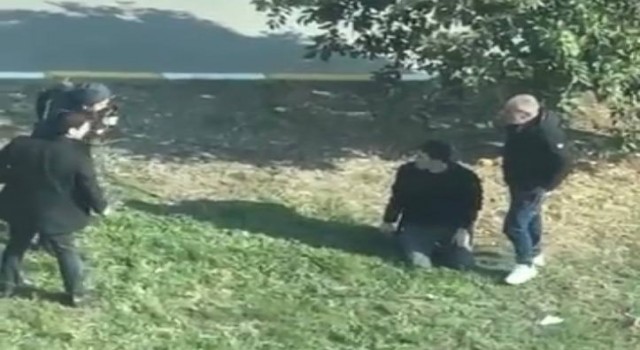 Adliye parkında 2 kişinin yaralandığı olayla ilgili görüntüler ortaya çıktı