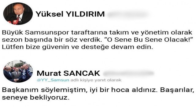 ADS Başkanı Sancaktan Samsunspor Başkanı Yıldırıma: