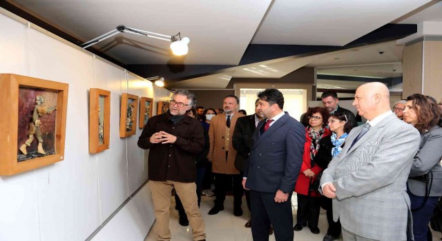ADÜde ‘Taşların Dili sergisi, sanatseverlerle buluştu