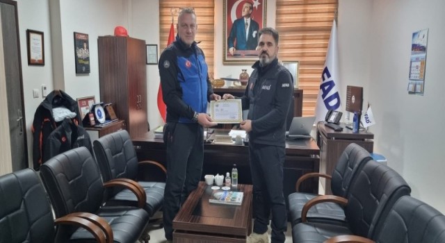AFAD personellerine Vali Dr. Kızılkay Teşekkür Belgesi gönderdi
