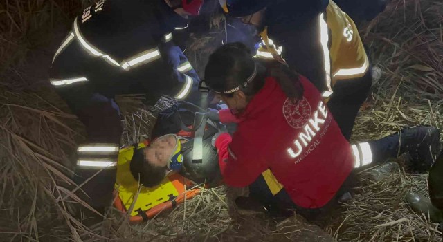 Aksarayda tüm ekipler seferber oldu: Kayıp genç donmak üzereyken kanalda baygın bulundu