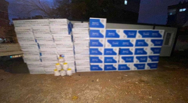 Antalyada yüklü miktarda gümrük kaçağı makaron ele geçirildi