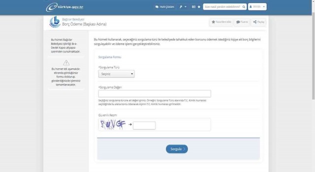 Bağcılarda ödemeler artık e-devlet üzerinden yapılabilecek