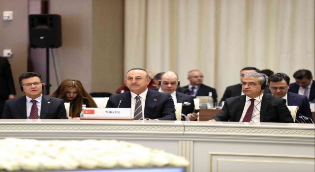 Bakan Çavuşoğlu, Ekonomik İşbirliği Teşkilatı Bakanlar Konseyinde aile fotoğrafına katıldı