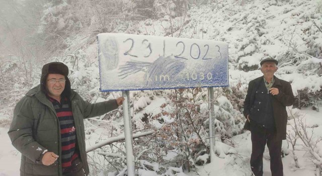 Bartının yüksek kesimlerine kar yağışı başladı