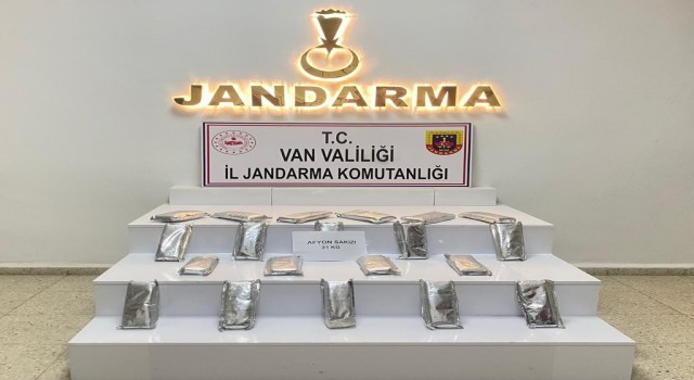 Başkalede 21 kilo afyon sakızı ele geçirildi