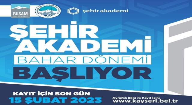 Başkan Büyükkılıç: BÜSAM Şehir Akademi 2023 bahar dönemi kayıtları başladı