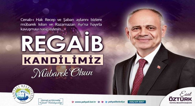 Başkan Öztürkten Regaib Kandili Kutlama Mesajı