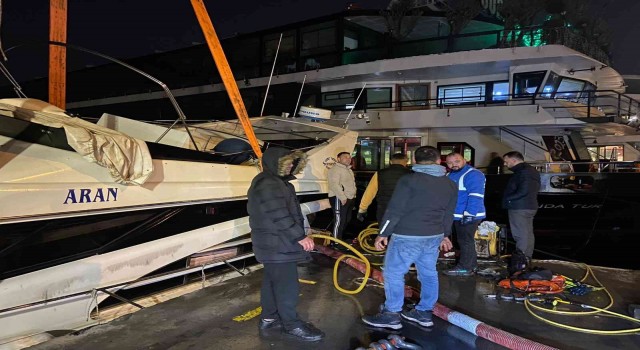 Bebekte lüks tekne sulara gömüldü