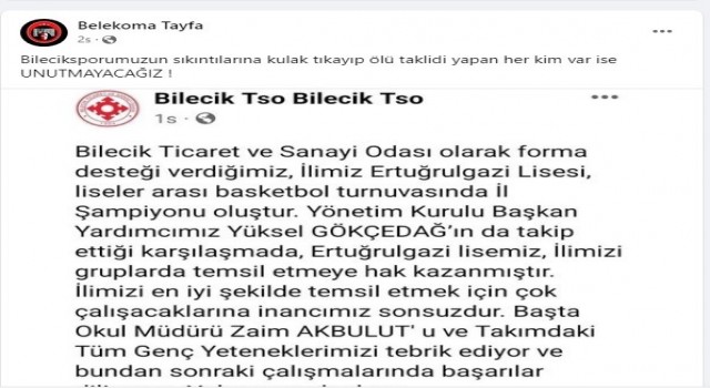 Bilecikspor taraftarından TSOya tepki