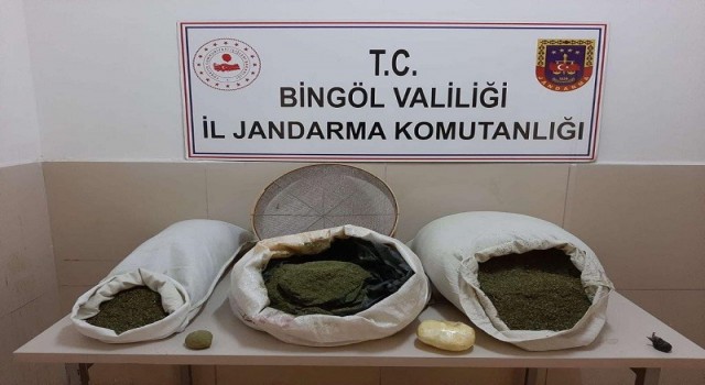 Bingölde 24 kilo esrar ele geçirildi: 1 gözaltı
