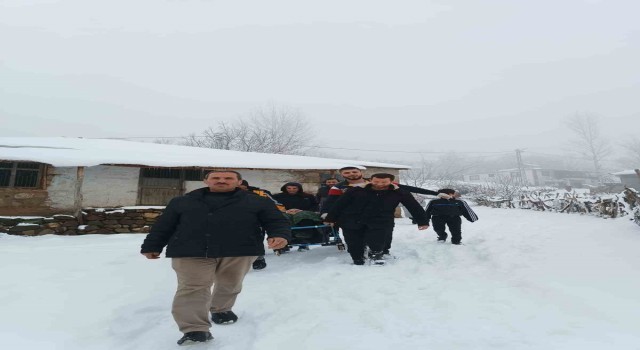 Bingölde 90 yaşındaki hasta için ekipler seferber oldu