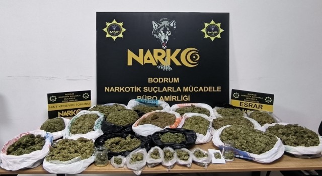 Bodrumda 3 kilo esrar ele geçirildi