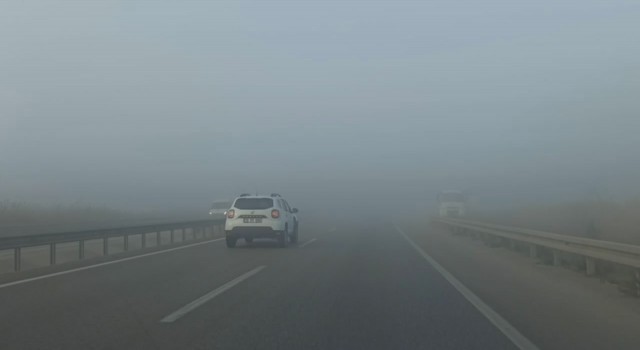 Bursa-İzmir yolunda yoğun sis