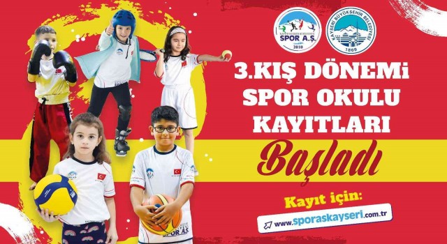 Büyükşehir Spor A.Ş.nin 3üncü Kış Dönemi Spor Okulu kayıtları başladı