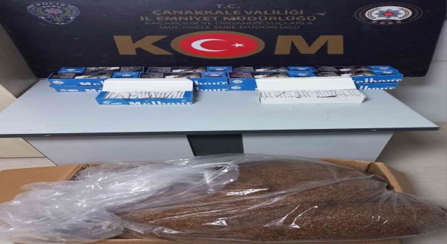 Çanda 20 kilogram kıyılmış tütün ele geçirildi