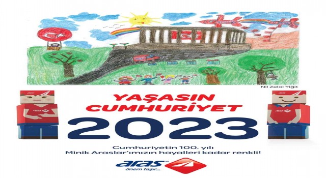 Çocuklar 100üncü yıl coşkusunu resimleriyle Aras Kargo 2023 takvimine taşıdı
