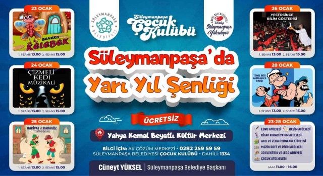 Çocuklara yarıyıl şenliği
