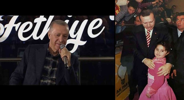 Cumhurbaşkanı Erdoğana genç kızdan 21 yıllık fotoğraf sürprizi