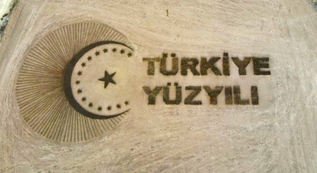Denizlide 81 bin fidanla Türkiye Yüzyılı logosu işlendi