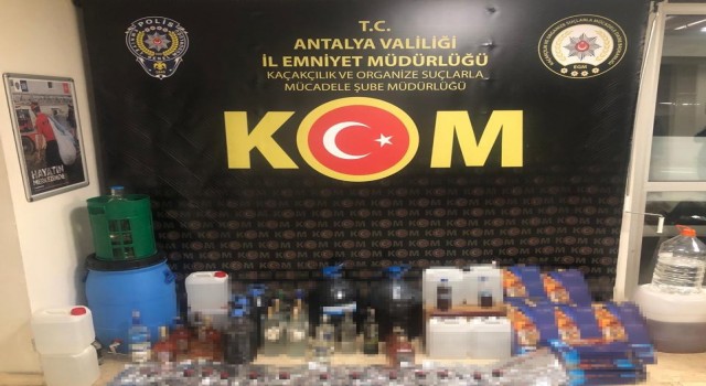Emniyetten 20 adrese kaçak ve sahte içki operasyonu