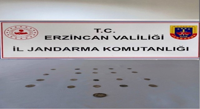 Erzincanda 21 adet gümüş sikke ele geçirildi