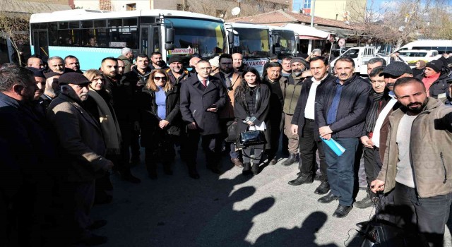 Erzincanda belediyenin beldelerdeki taşımacılığına hat sahiplerinden tepki
