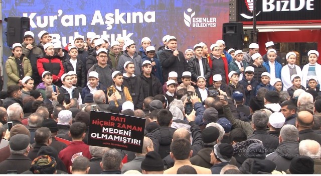 Esenlerde Kuran-ı Kerime saldırıda bulunan Palu ve Wagensvelda protesto edildi