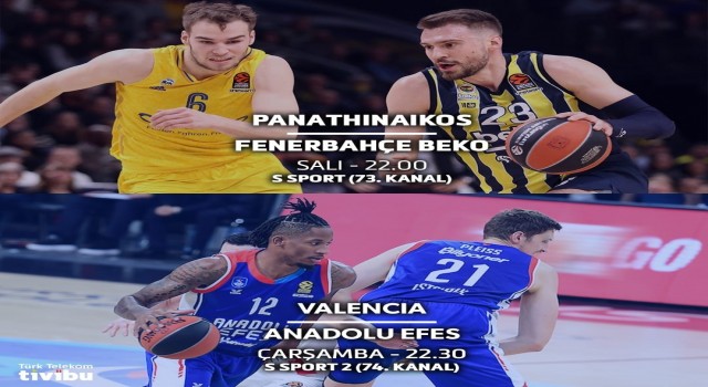 EuroLeague çift maç haftası Tivibuda