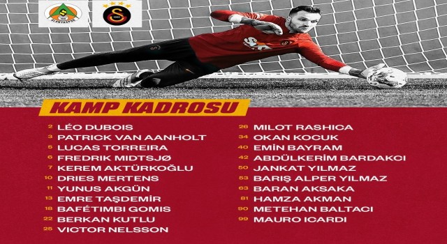 Galatasarayda kamp kadrosu açıklandı: 8 eksik